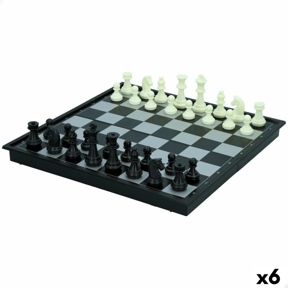 Chess and Checkers Board Colorbaby Plastic (6 Units) - Little Baby Shop