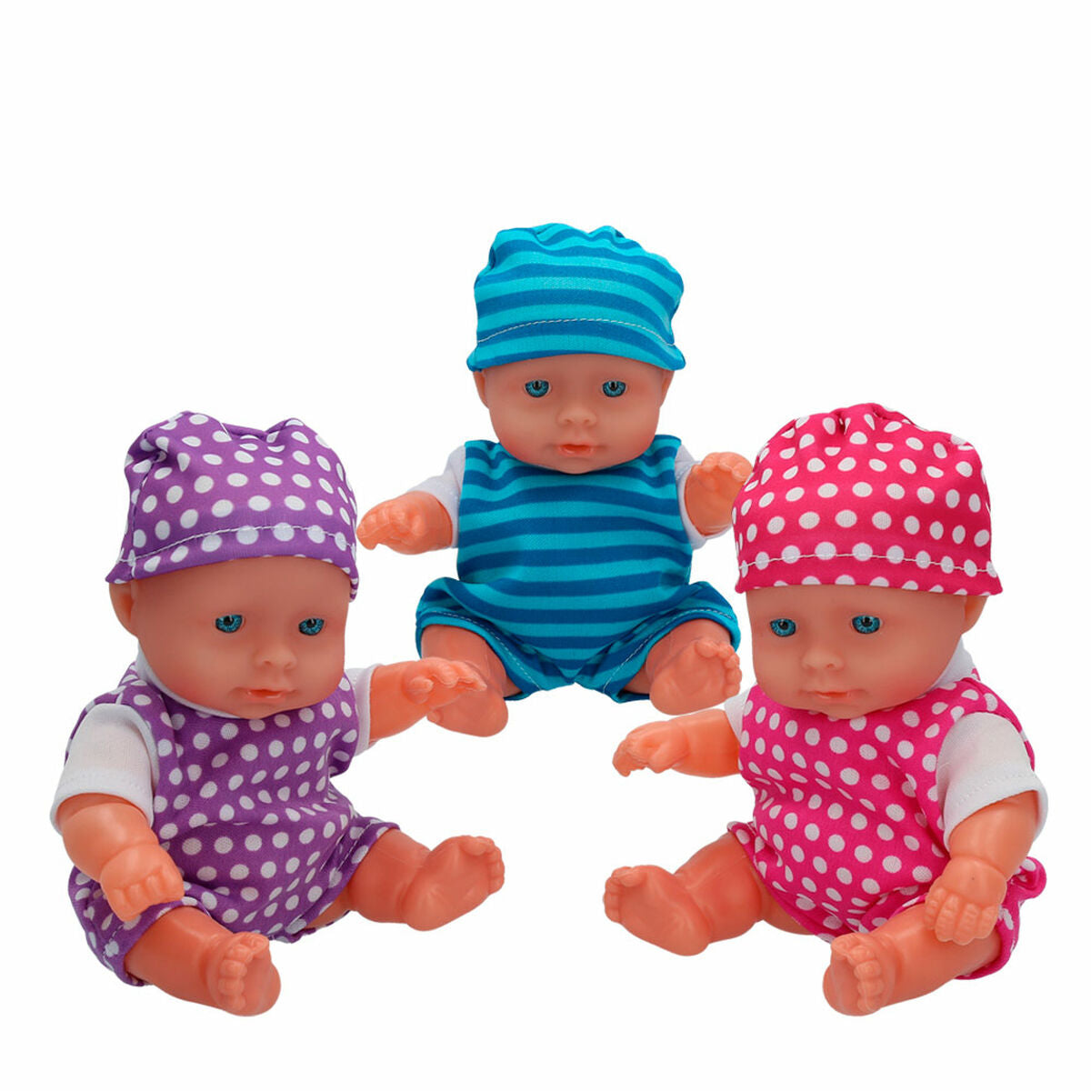 Dolls Set Colorbaby Pitusos 3 Pieces 20 cm 13 x 20 x 6,5 cm 6 Units - Little Baby Shop