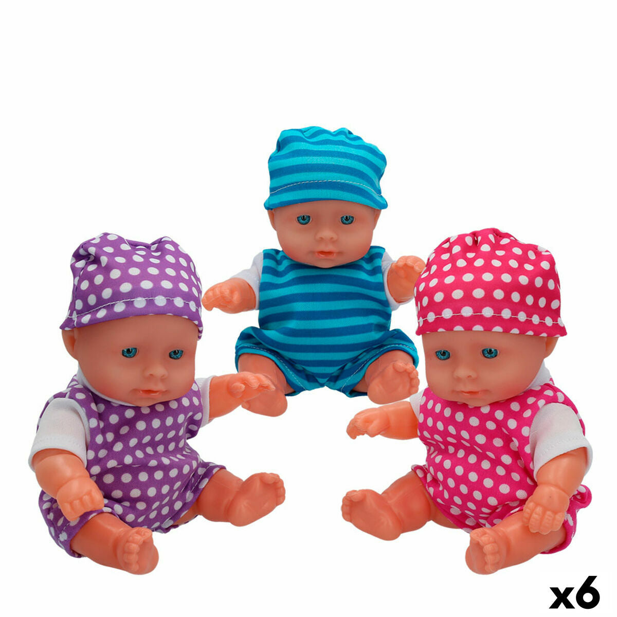 Dolls Set Colorbaby Pitusos 3 Pieces 20 cm 13 x 20 x 6,5 cm 6 Units - Little Baby Shop