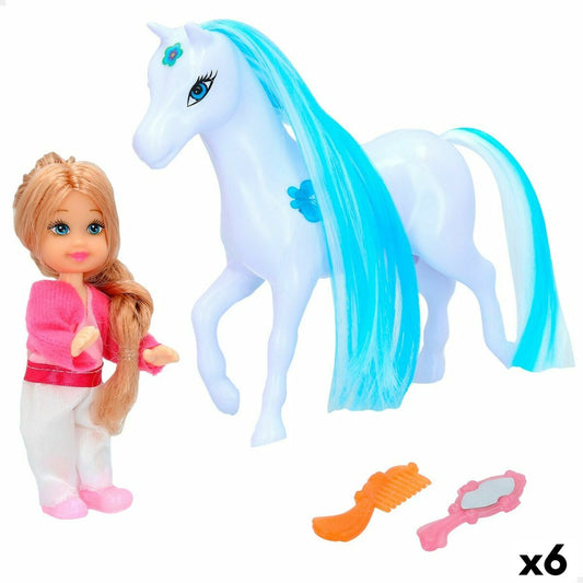 Doll Colorbaby Bella Horse 13 x 14 x 4,5 cm (6 Units) - Little Baby Shop