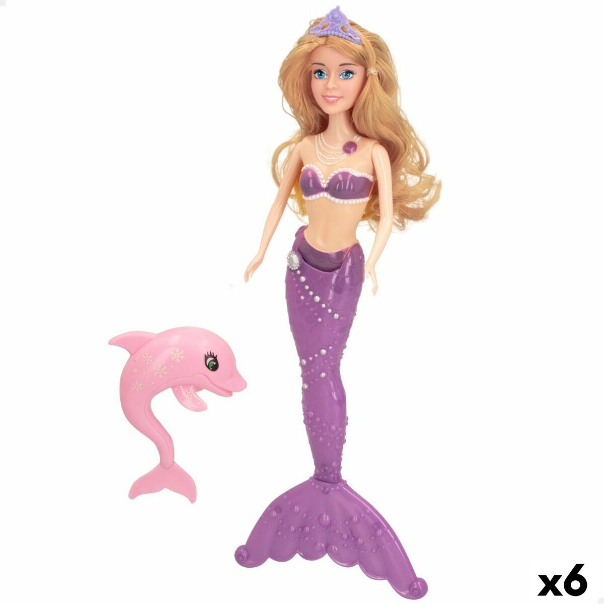 Mermaid Doll Colorbaby 8 x 30 x 4 cm (6 Units) - Little Baby Shop