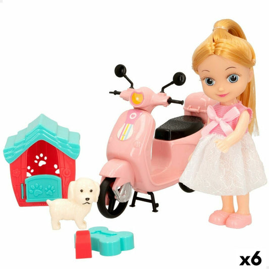 Doll Colorbaby Bella 16 cm Motorbike 7 x 16 x 4 cm (6 Units) - Little Baby Shop