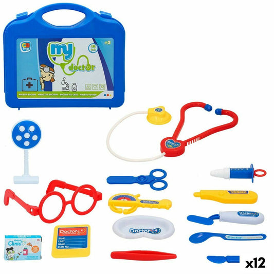 Toy Medical Case with Accessories Colorbaby My Doctor 14 Pieces (12 Units) - Little Baby Shop