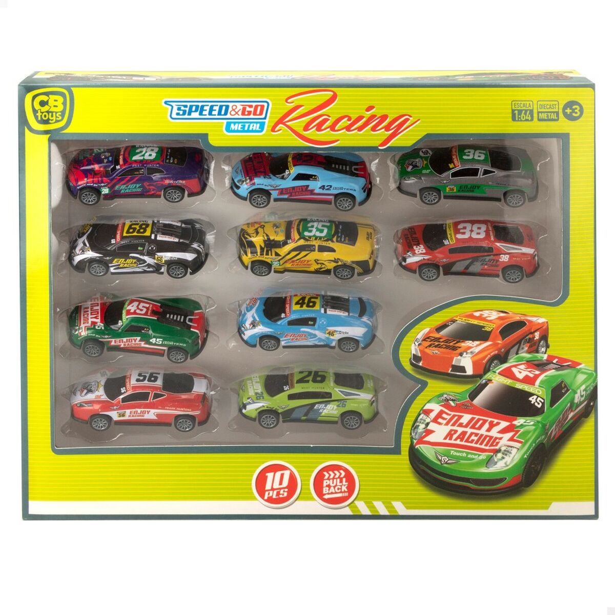 Vehicle Playset Speed & Go 8 x 2,2 x 3,6 cm (6 Units) - Little Baby Shop