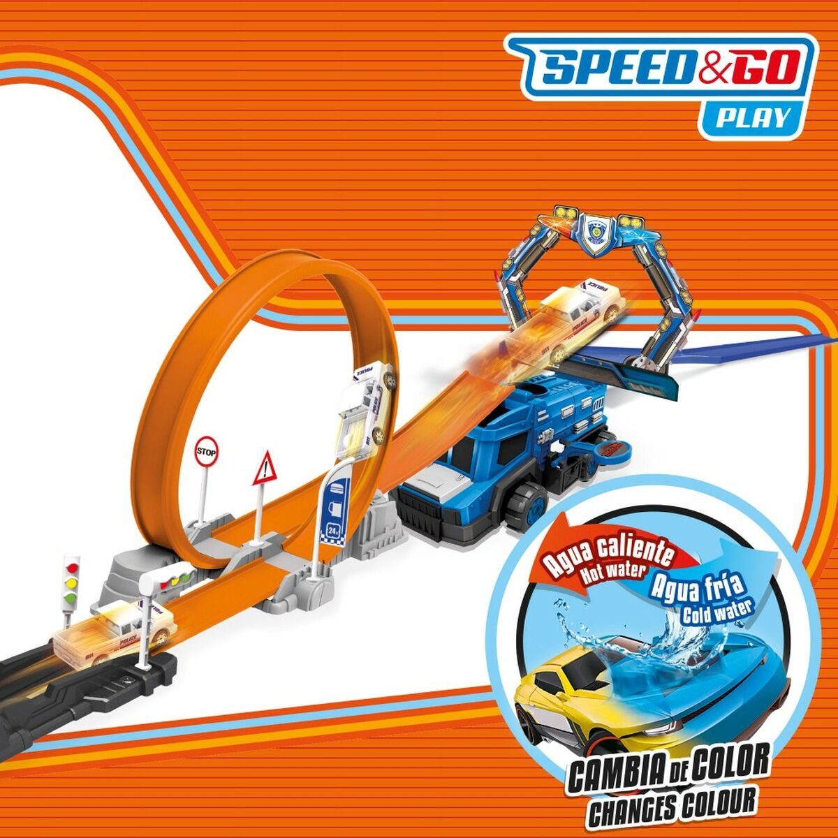 Racetrack Speed & Go 4 Units 124 x 20,5 x 14 cm - Little Baby Shop