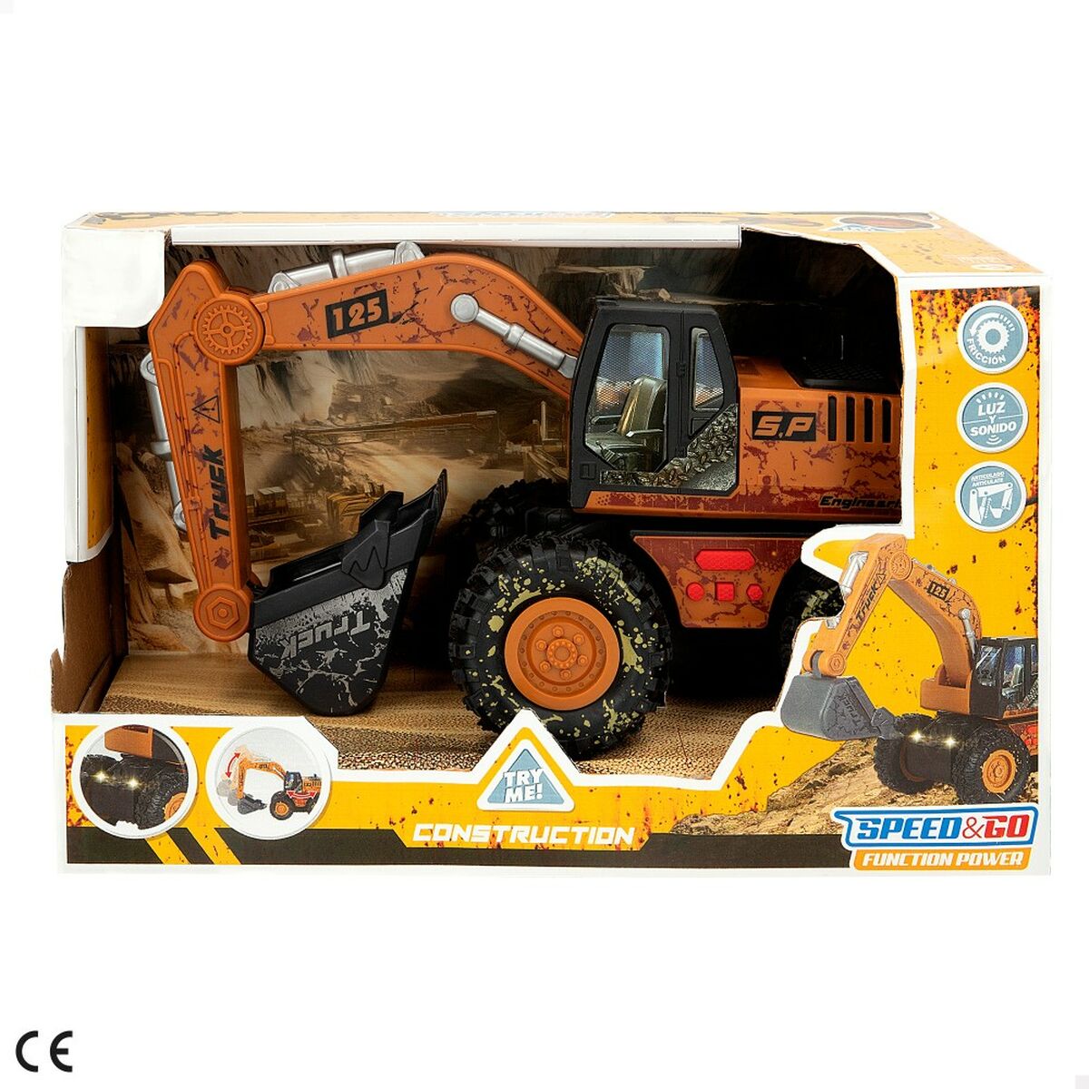 Digger Speed & Go Light Sound 26 x 15 x 12 cm (6 Units) - Little Baby Shop