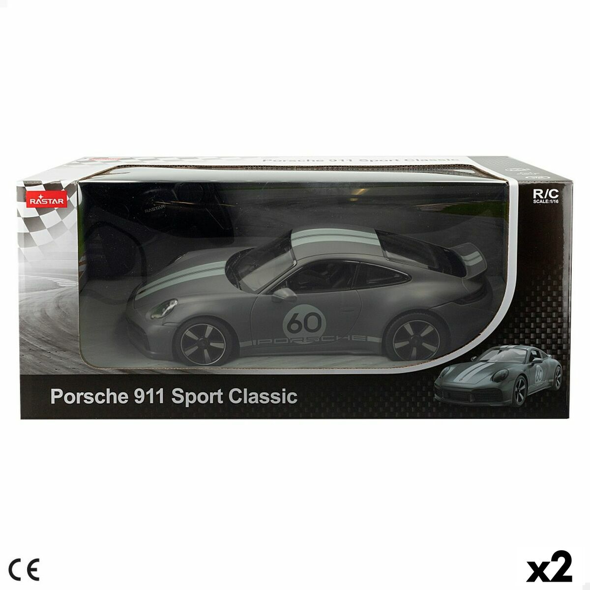 Remote-Controlled Car Porsche 911 1:16 (2 Units) - Little Baby Shop