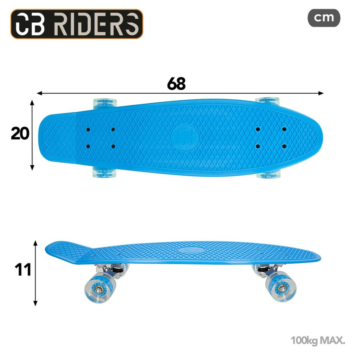 Skateboard Colorbaby Blue (2 Units) - Little Baby Shop