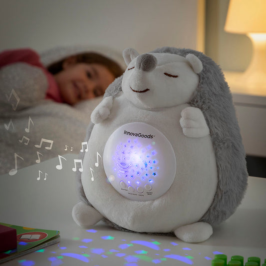 Hedgehog Soft Toy with White Noise and Nightlight Projector Spikey InnovaGoods - Little Baby Shop